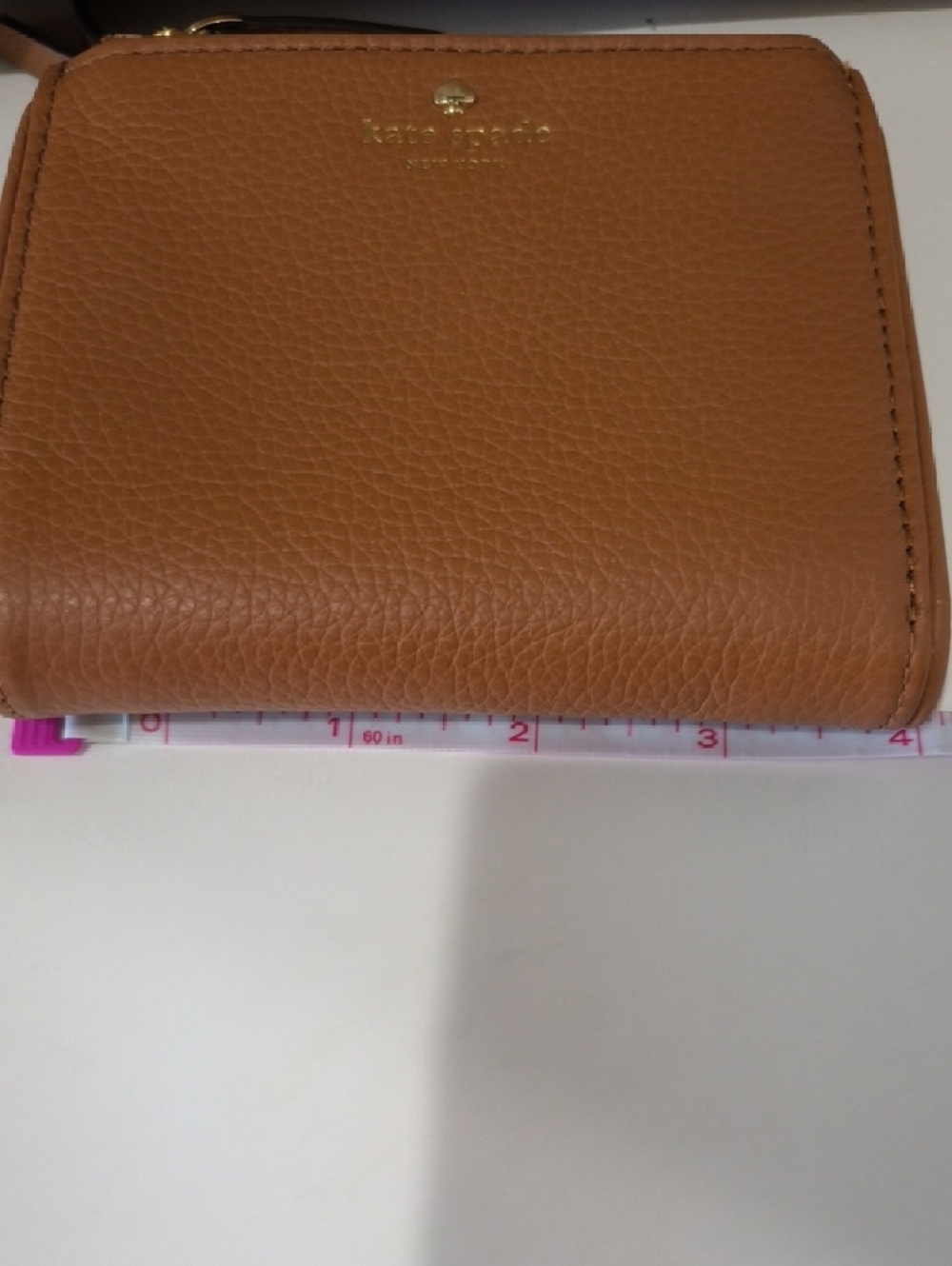 kate spade Cognac Pebbled Leather Tote with Zip Wallet - Picture 14 of 16
